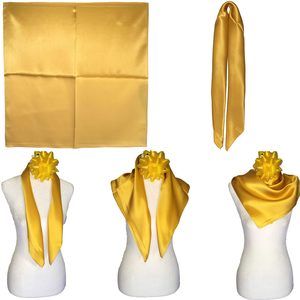 NWT Genuine 100% Mulberry Silk Satin Scarf 26"x26" Medium Square Shawl S57071